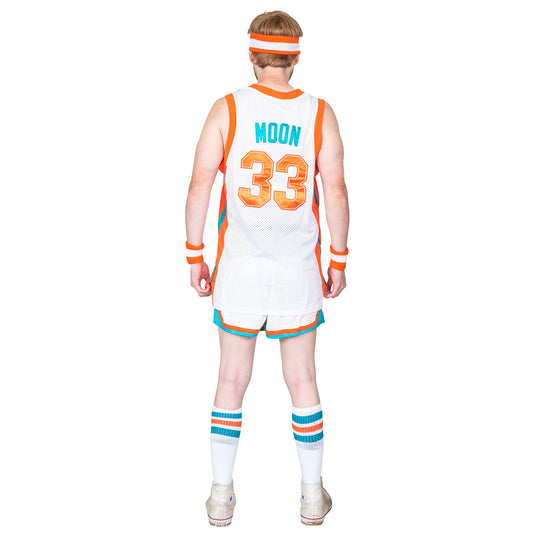 Jackie Moon Basketball Player Flint Tropics #33 Jersey and Shorts Halloween Costume Cosplay