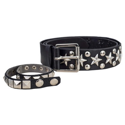The Queen of Music Studded Belt and Armband Costume Accessory
