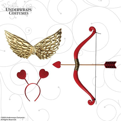 Underwraps Valentines Cupid Accessory Kit Wings Arrow Headband