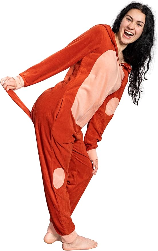 Adult Unisex Playful Colorful Dog Adult Halloween Costume Cosplay Zip Up Pajama Jumpsuit