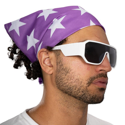 Macho Man Star Printed Costume Bandana and Glasses Set