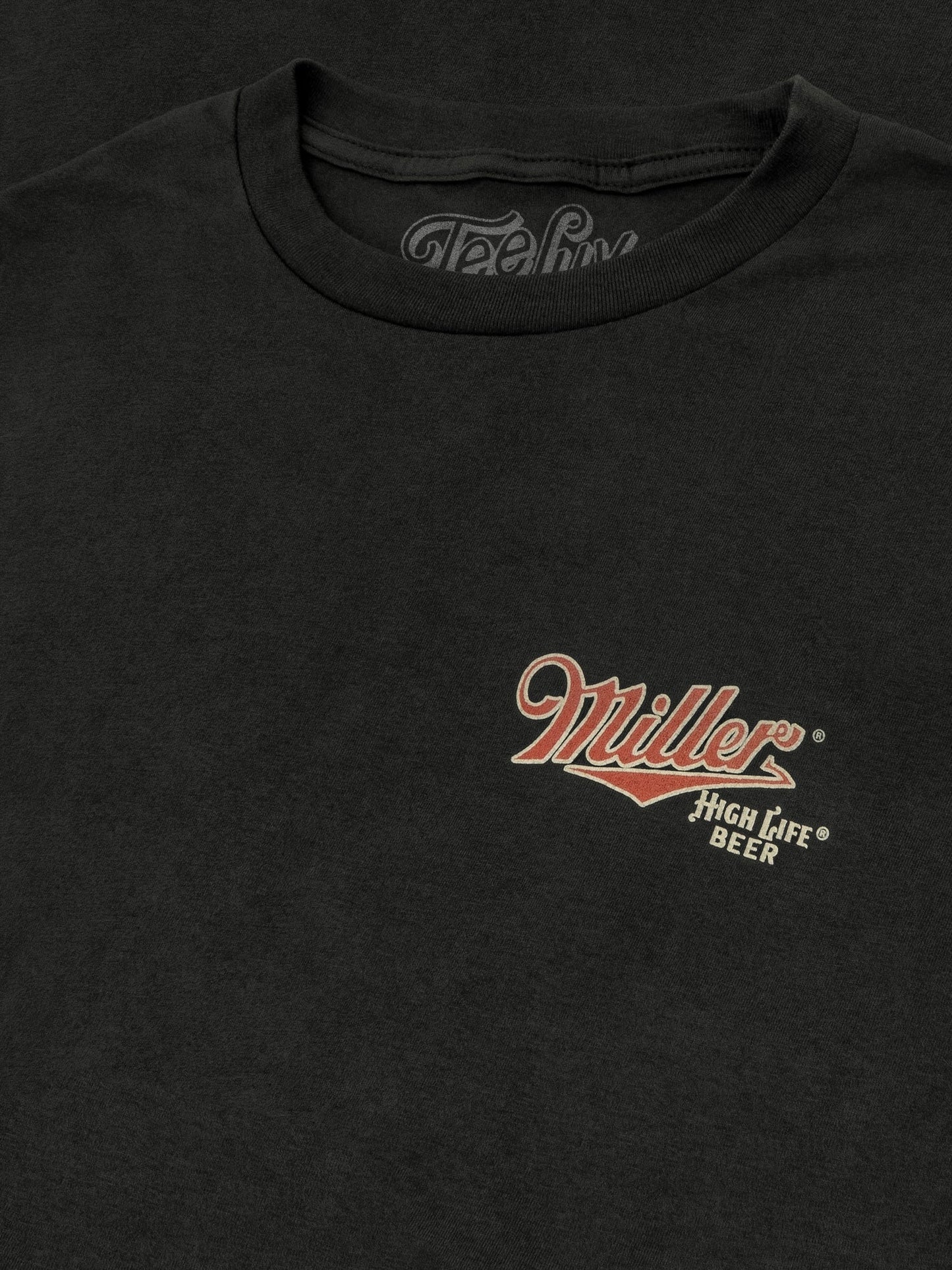 Miller High Life Girl in The Moon Beer Logo Mens T Shirt Vintage Black