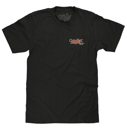 Miller High Life Girl in The Moon Beer Logo Mens T Shirt Vintage Black