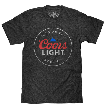 Coors Light Cold as the Rockies Beer Mens T Shirt Charcoal Gray
