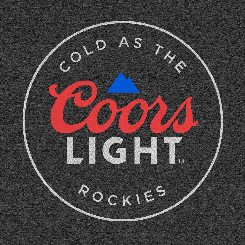 Coors Light Cold as the Rockies Beer Mens T Shirt Charcoal Gray