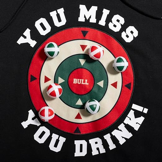 Dart Board Game You Miss You Drink Hoodie