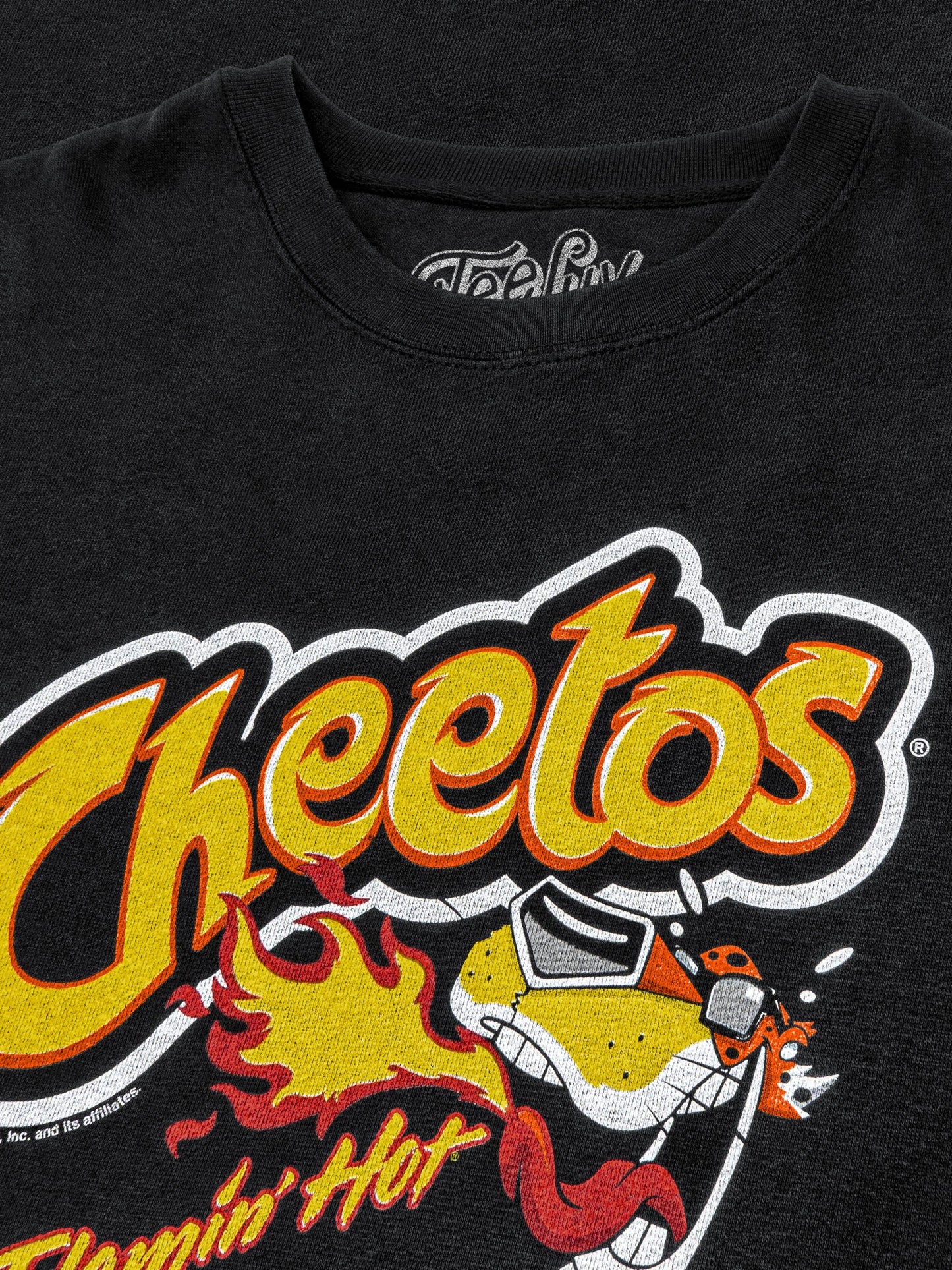 Flamin' Hot Cheetos Faded Logo Crewneck Sweatshirt Black