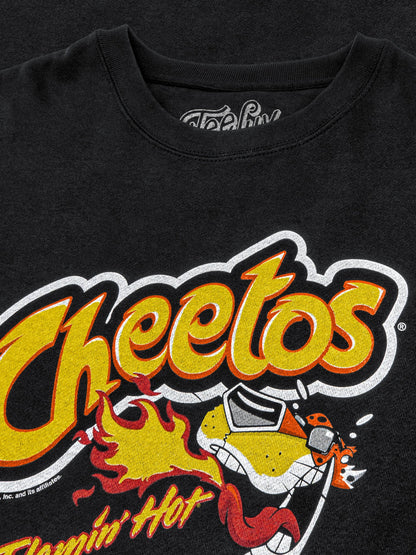 Flamin' Hot Cheetos Faded Logo Crewneck Sweatshirt Black
