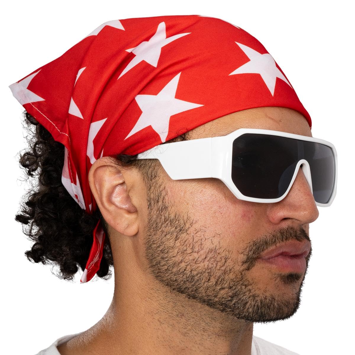 Macho Man Star Printed Costume Bandana and Glasses Set