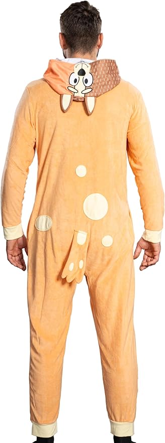Adult Unisex Playful Colorful Dog Adult Halloween Costume Cosplay Zip Up Pajama Jumpsuit