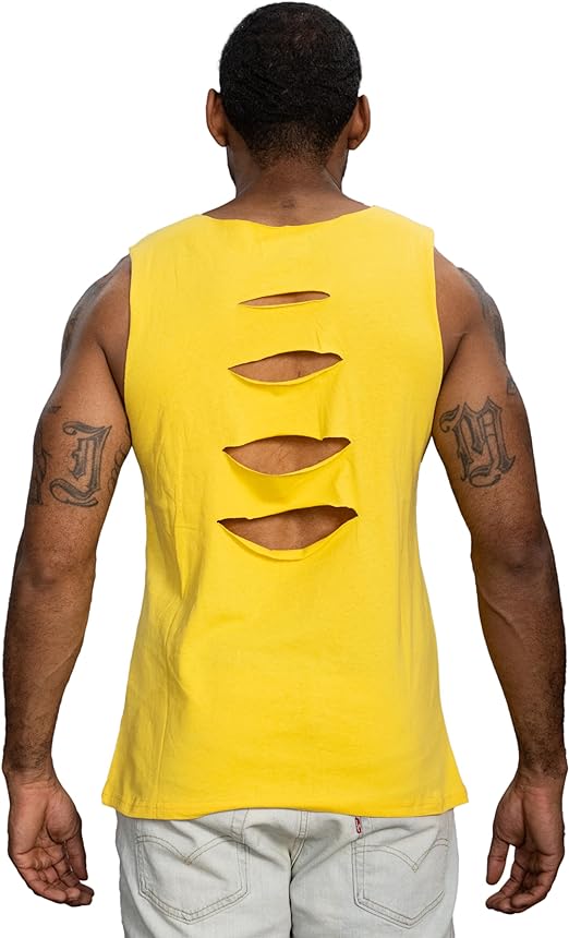 Wrestler Hogan Rules Sleeveless Mens T Shirt Yellow