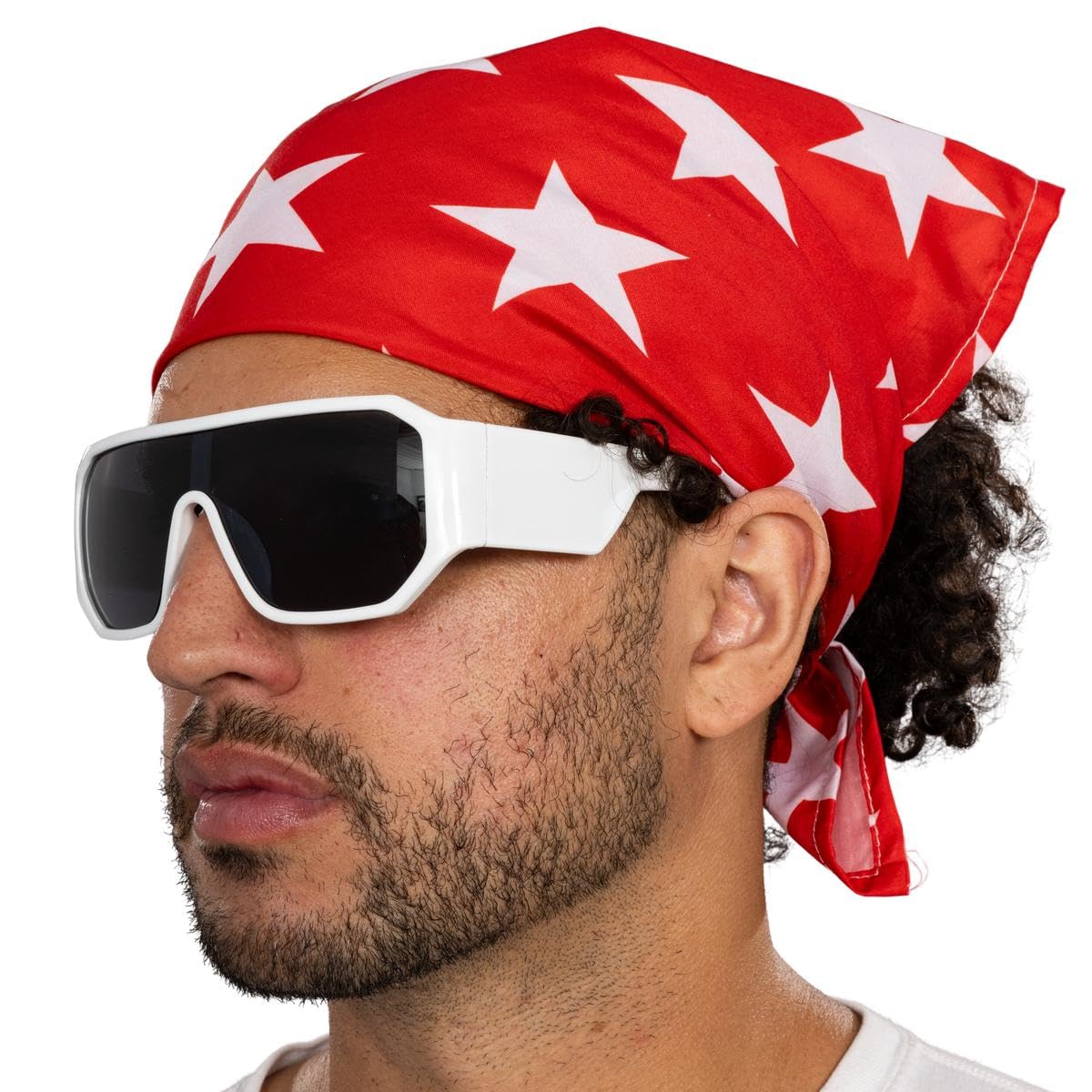 Macho Man Star Printed Costume Bandana and Glasses Set