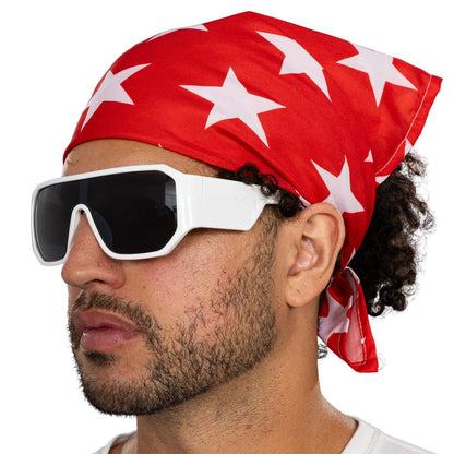 Macho Man Star Printed Costume Bandana and Glasses Set