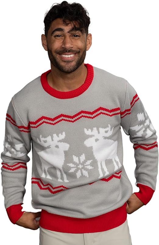 Santa Claus Snowflakes and Moose Scott Sweater