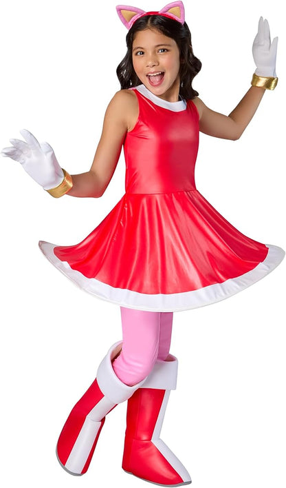Amy Rose Deluxe Sonic The Hedgehog Girls Costume
