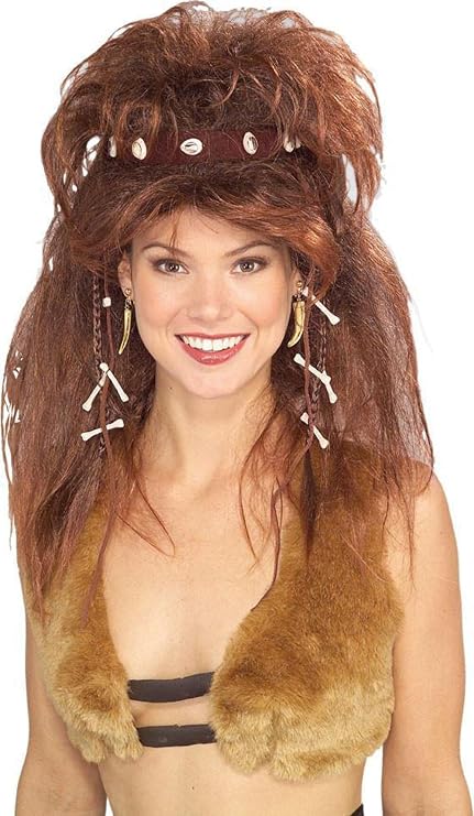 Brown Cavewoman Wig With Headband