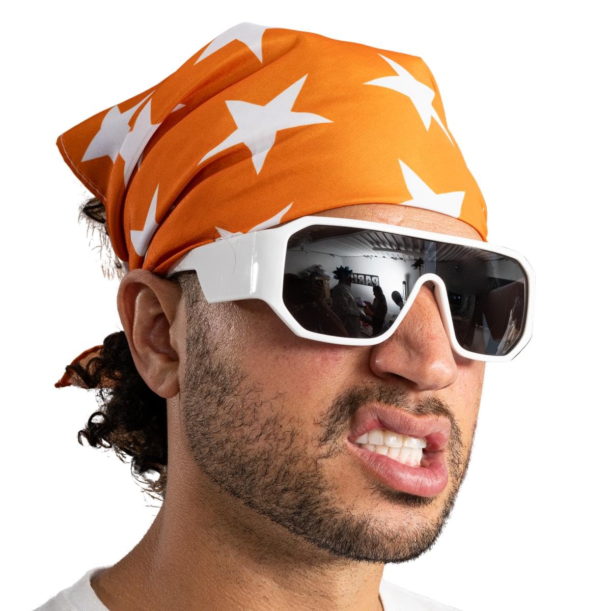 Macho Man Star Printed Costume Bandana and Glasses Set