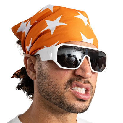 Macho Man Star Printed Costume Bandana and Glasses Set