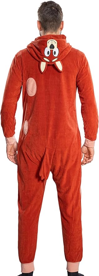 Adult Unisex Playful Colorful Dog Adult Halloween Costume Cosplay Zip Up Pajama Jumpsuit