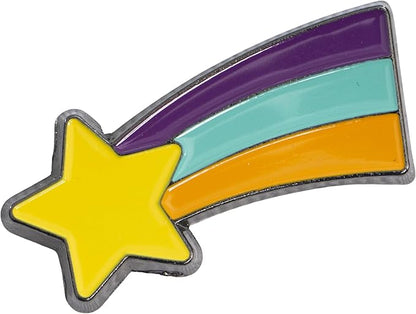 Dipper Blue and White Adult Adjustable Hat Cosplay with Rainbow and Christmas Tree Pins Halloween Costume Accessory Set