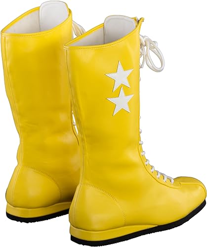 Macho Wrestler Man Madness Yellow Boots Costume Cosplay