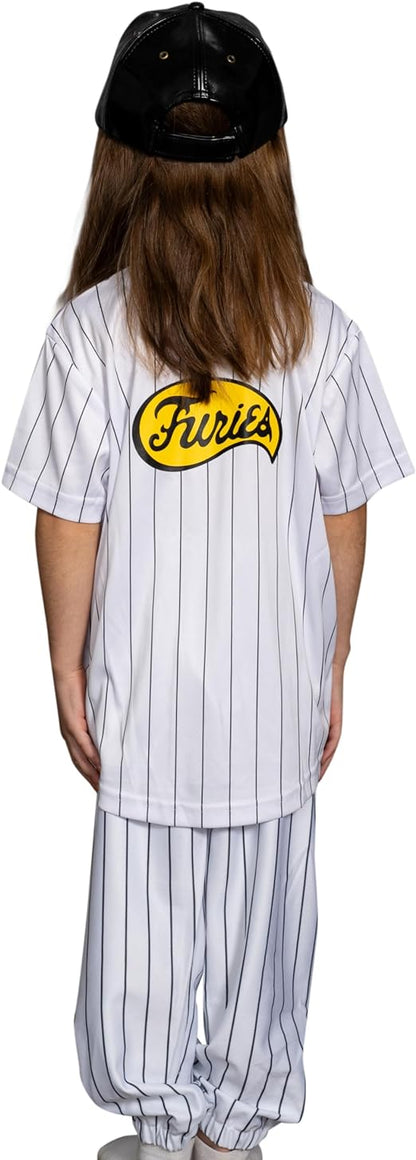 Warriors Baseball Team Pinstriped Jersey Pants and Hat Kids