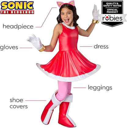 Amy Rose Deluxe Sonic The Hedgehog Girls Costume