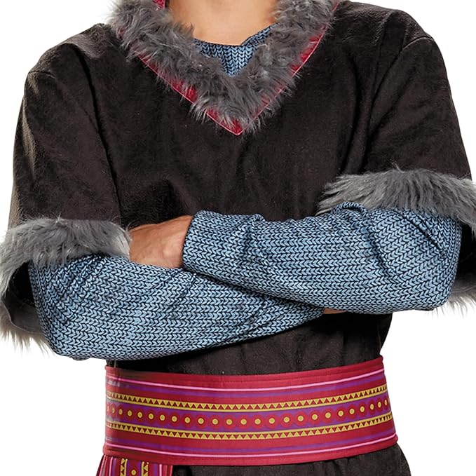 Kristoff Costume for Adults, Disney Frozen Men's Tunic with Hat, Belt and Pants and Boot Covers