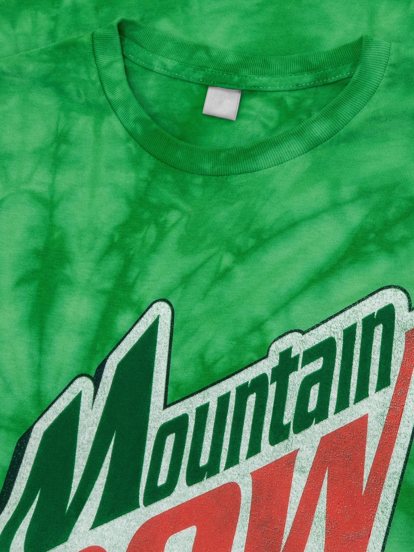 Mountain Dew Logo Tie Dye Mens T Shirt Spider Kelly Green