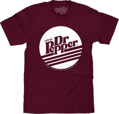 Retro Drink Dr Pepper Logo Mens T Shirt Burgundy