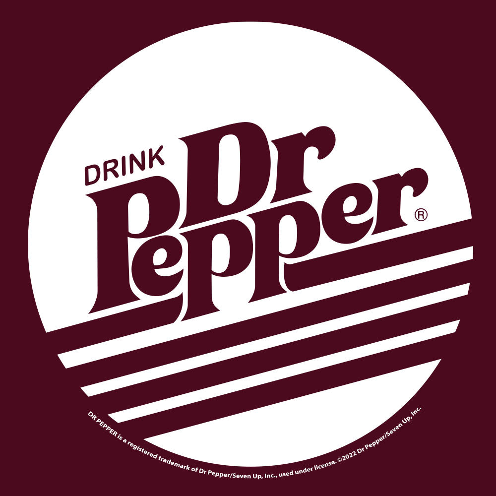 Retro Drink Dr Pepper Logo Mens T Shirt Burgundy