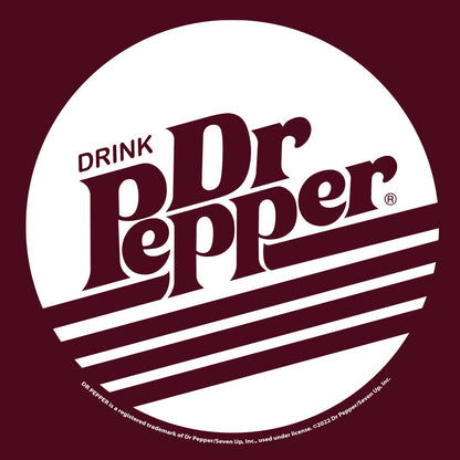 Retro Drink Dr Pepper Logo Mens T Shirt Burgundy