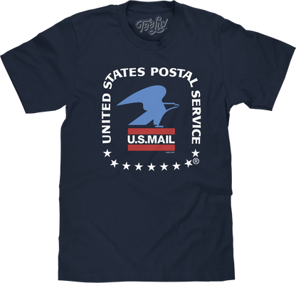 United States Postal Service U.S. Mail Eagle Mens T Shirt Navy Blue