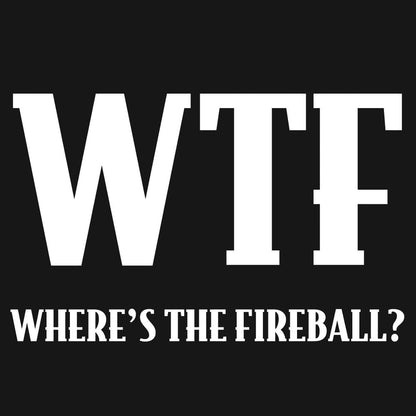 Where's The Fireball Whisky WTF Dragon Mascot Mens T Shirt Black