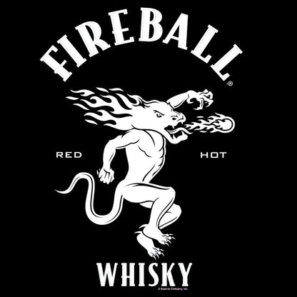 Where's The Fireball Whisky WTF Dragon Mascot Mens T Shirt Black