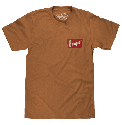Coors Banquet Rodeo Bull Rider Front/Back Mens T Shirt Brown Sugar