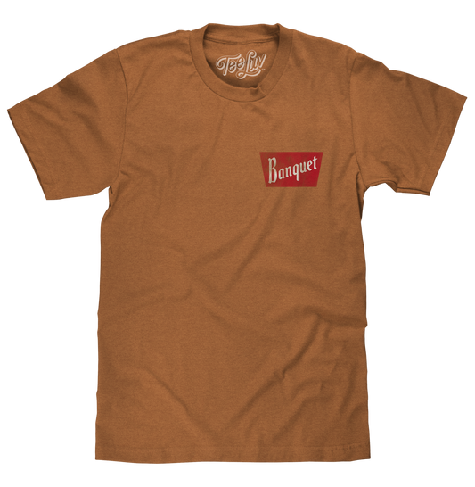 Coors Banquet Rodeo Bull Rider Front/Back Mens T Shirt Brown Sugar