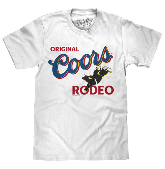 Coors Original Rodeo Beer Mens T Shirt White