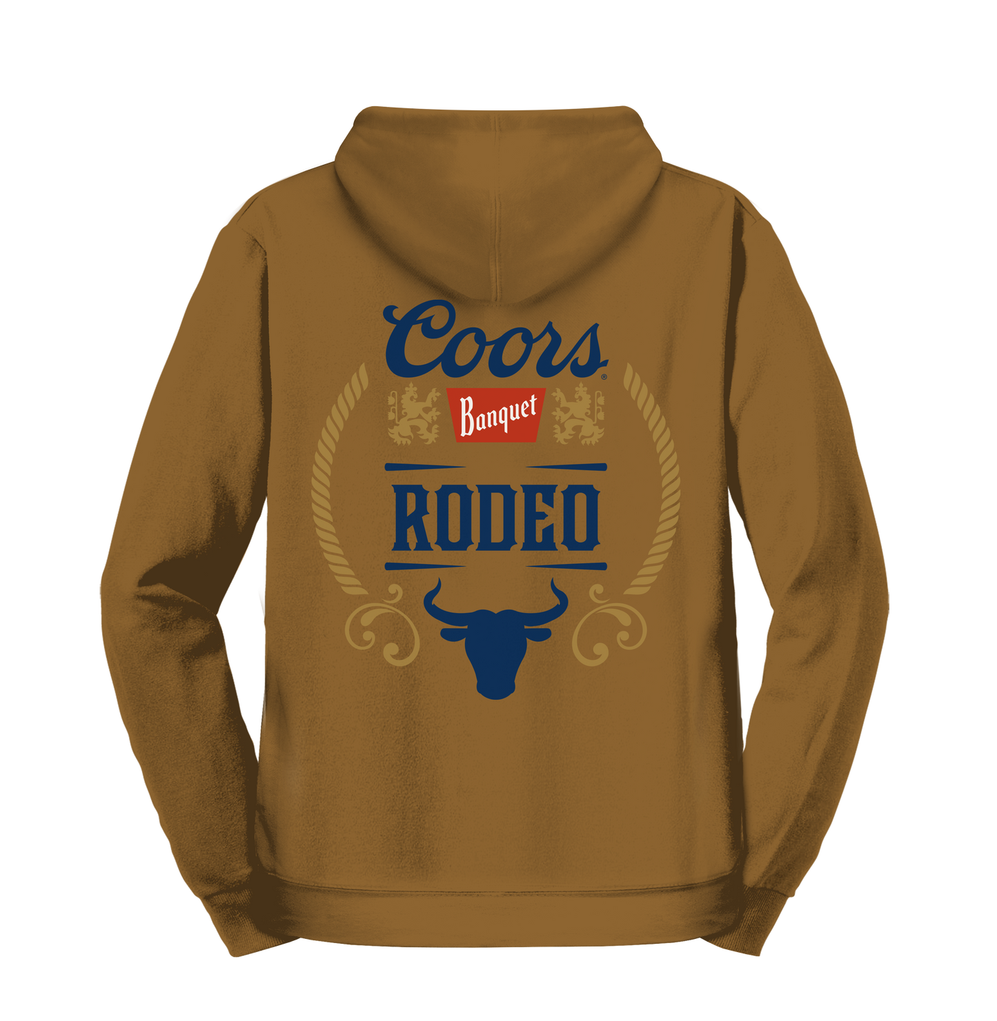 Coors Rodeo Hooded Sweatshirt Hoodie Brown