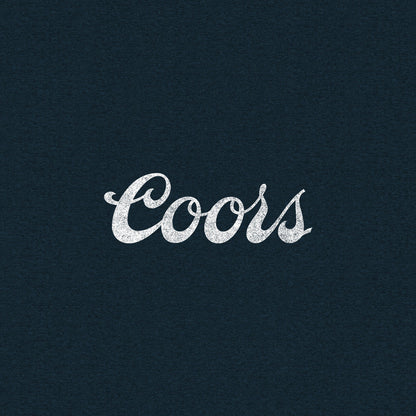 Coors Genuine Bock Beer Left Chest Front and Back Print Mens T Shirt Denim Black Heather