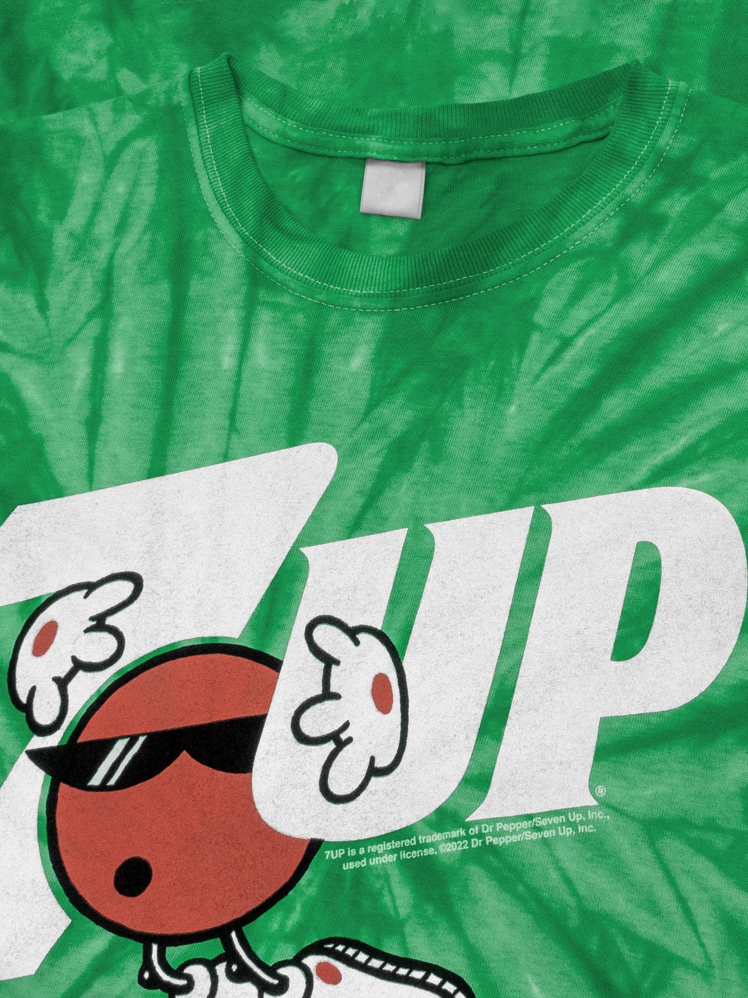 7UP Soda Mens T Shirt Kelly Green Tie Dye