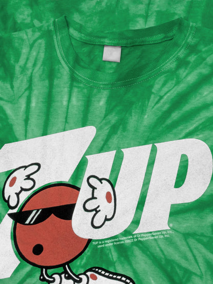 7UP Soda Mens T Shirt Kelly Green Tie Dye