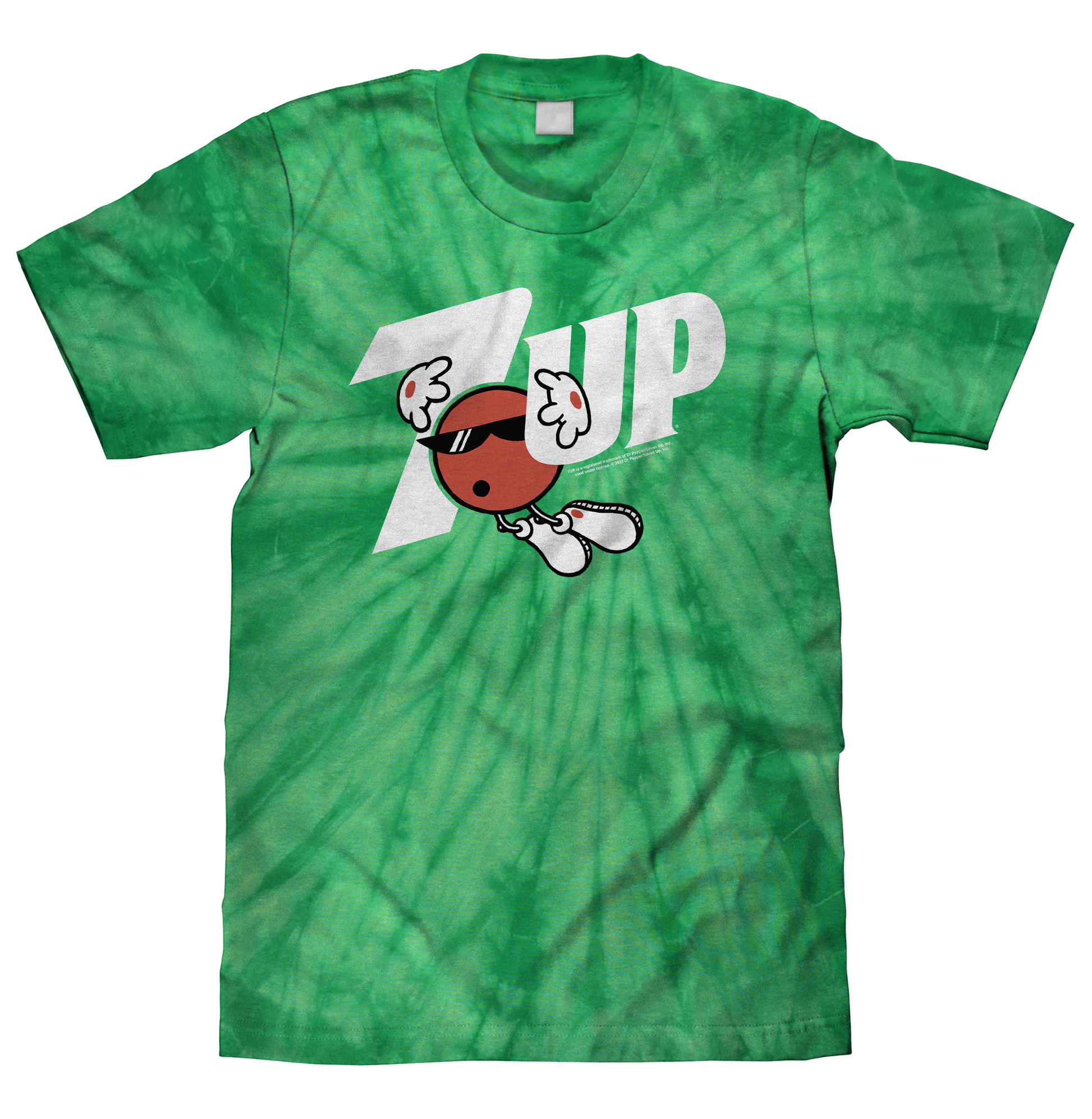 7UP Soda Mens T Shirt Kelly Green Tie Dye