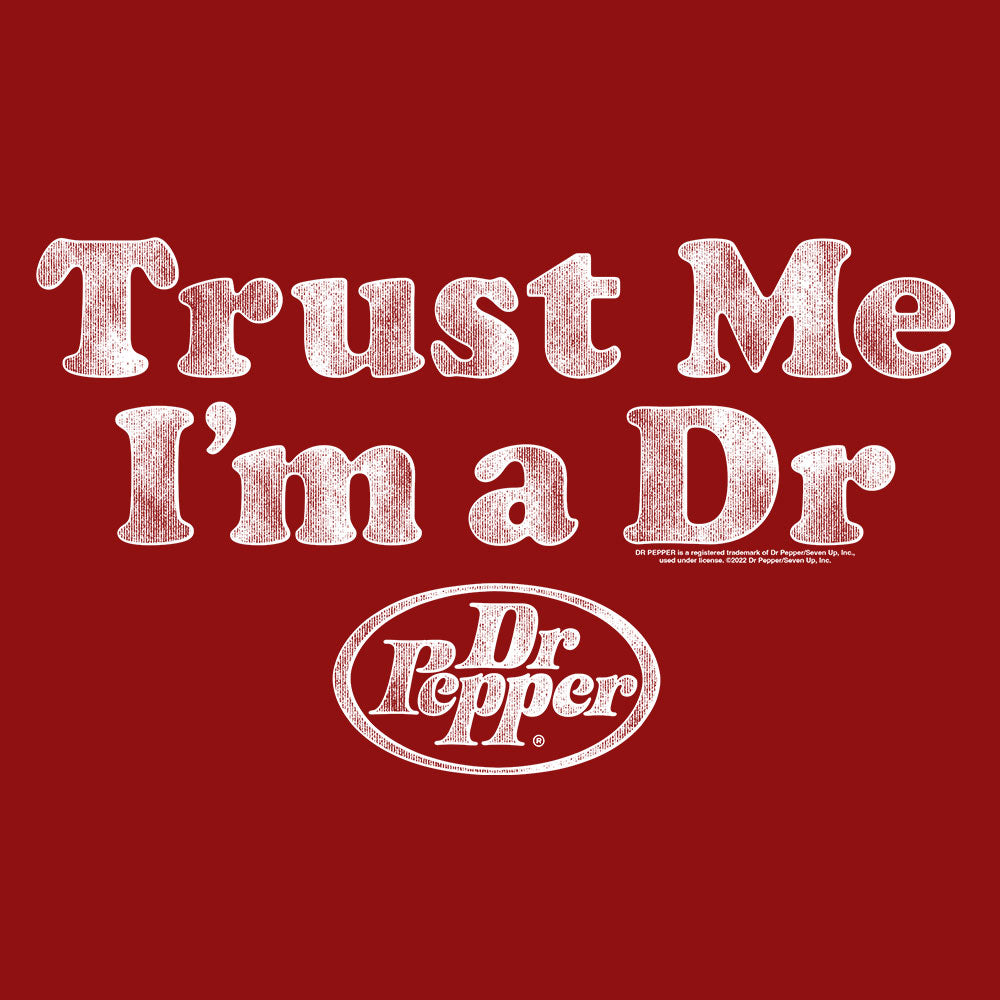 Dr Pepper Trust Me I'm a Doctor Mens T Shirt Cardinal Red