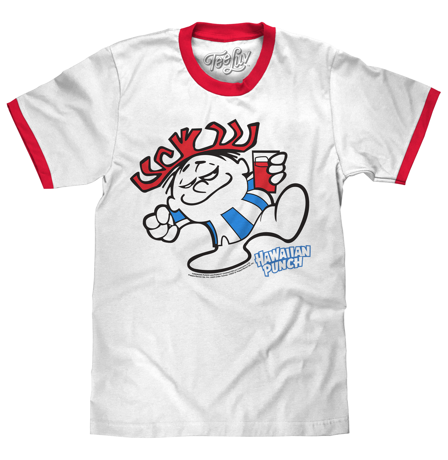 Hawaiian Punch Mens Ringer T Shirt White/Red
