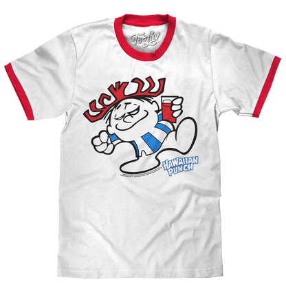 Hawaiian Punch Mens Ringer T Shirt White/Red