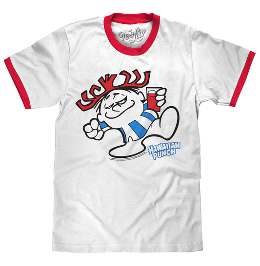 Hawaiian Punch Mens Ringer T Shirt White/Red