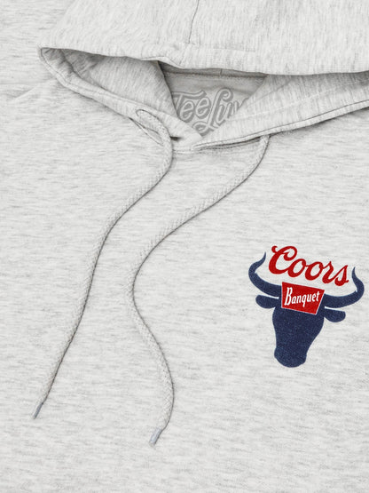 Coors Banquet Rodeo Hooded Sweatshirt Hoodie Gray