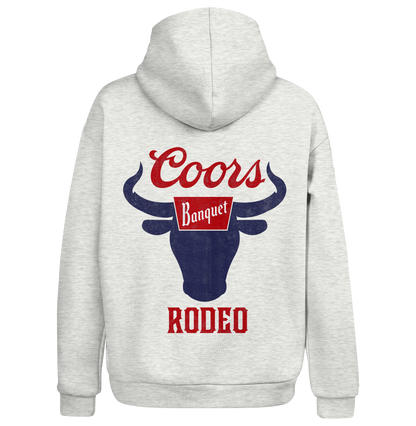 Coors Banquet Rodeo Hooded Sweatshirt Hoodie Gray
