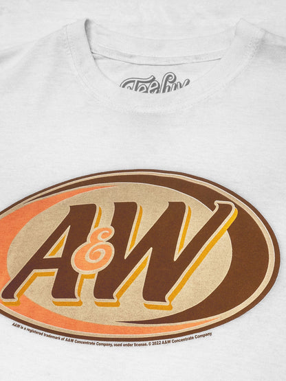 Retro A&W Root Beer Logo Mens T Shirt White
